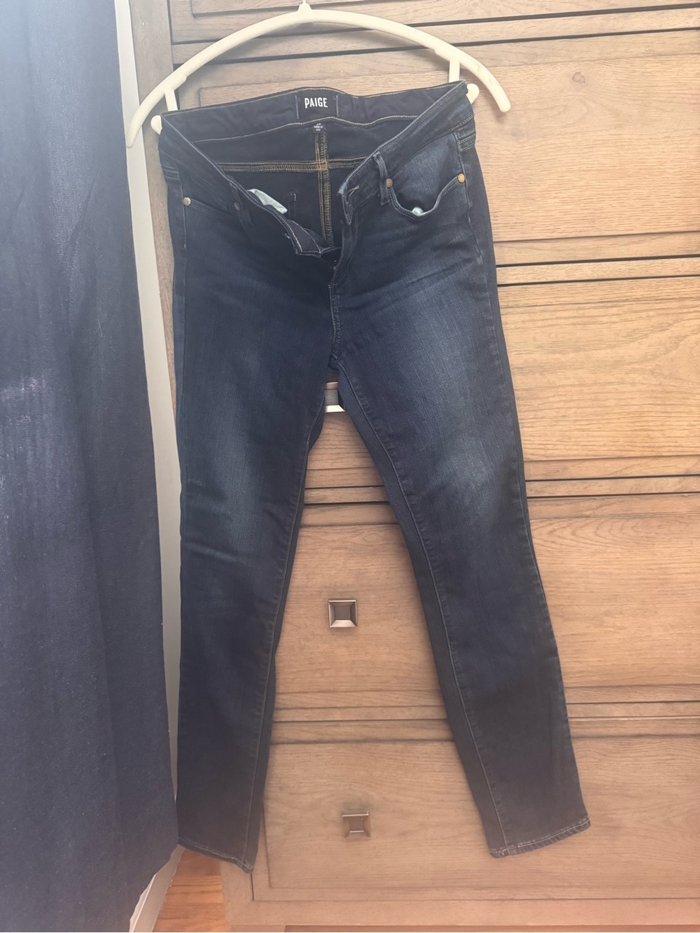 PAIGE Women's Dark Blue Jeans